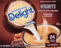 International Delight Singles Hershey's Chocolate Caramel Coffee Creamer - 24 ct