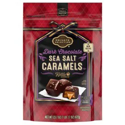 Private Selection® Kettle Cooked Dark Chocolate Sea Salt Caramels Holiday Candy
