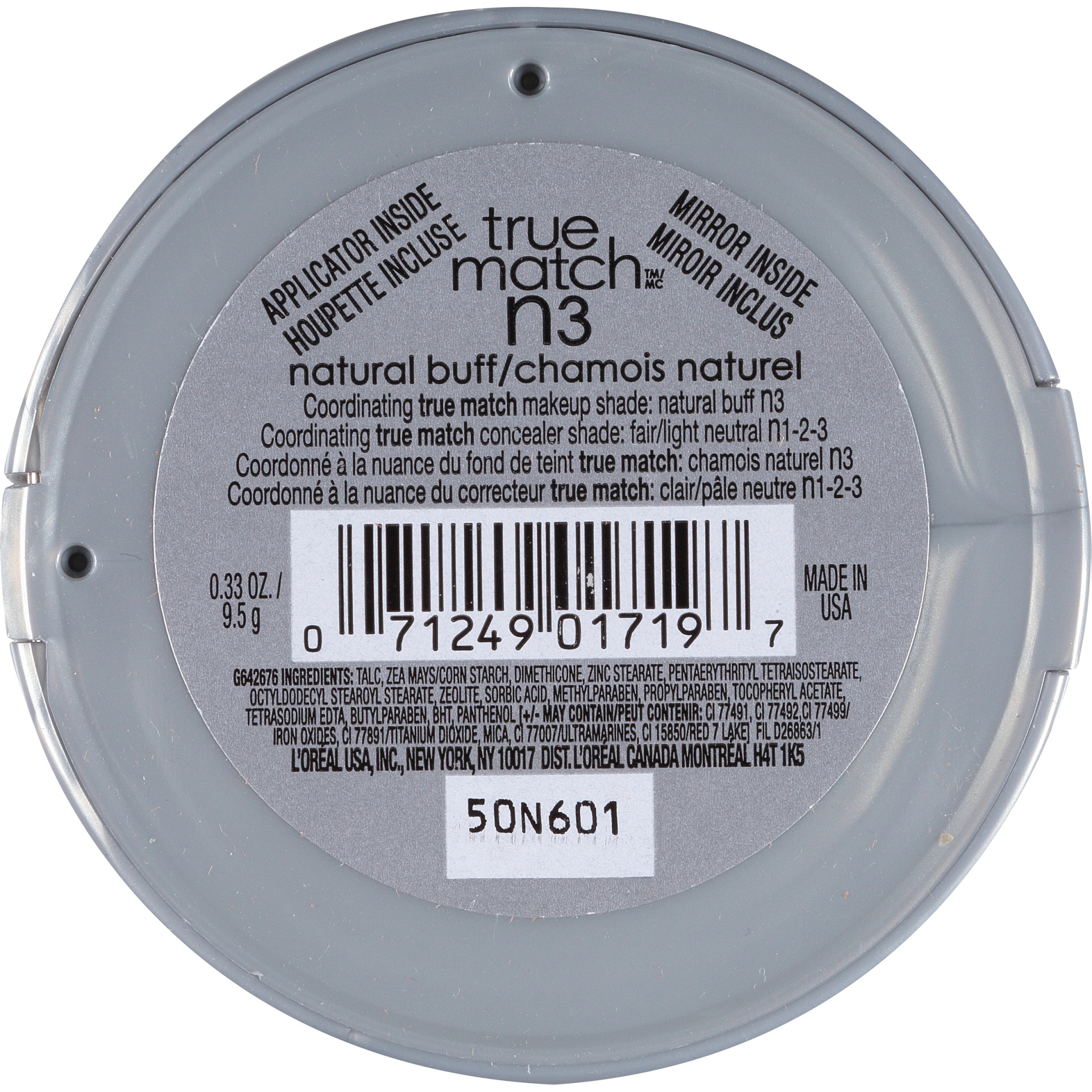 slide 5 of 5, L'Oréal True Match Powder N3 Natural Buff, 0.33 oz