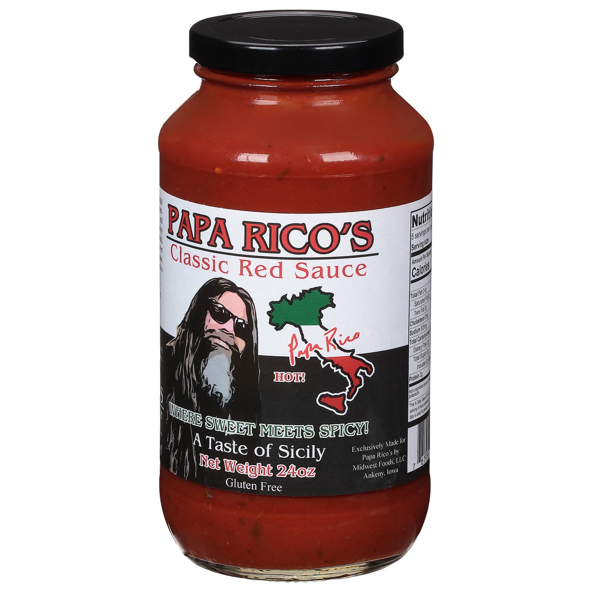 slide 4 of 9, Papa Rico's Hot Classic Red Sauce 24 oz, 24 oz