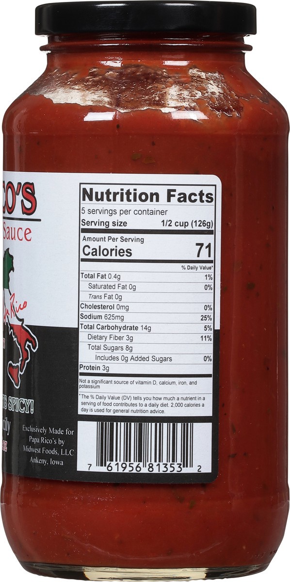 slide 2 of 9, Papa Rico's Hot Classic Red Sauce 24 oz, 24 oz