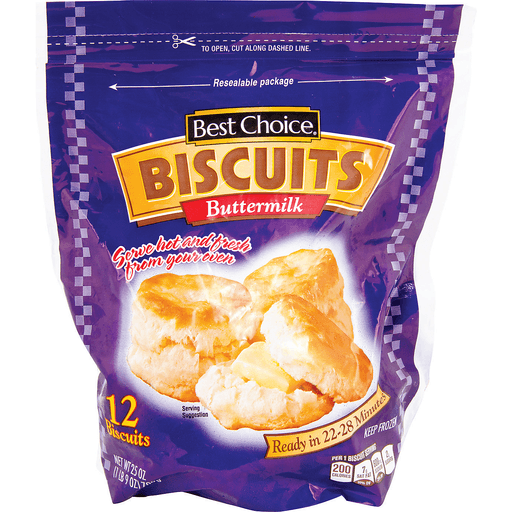 slide 1 of 1, Best Choice Frozen Buttermilk Biscuits, 25 oz