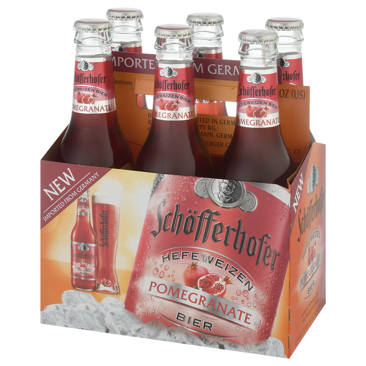 slide 5 of 9, Schöfferhofer 6 Pack Unfiltered Hefeweizen Pomegranate Beer 6 ea, 6 ct