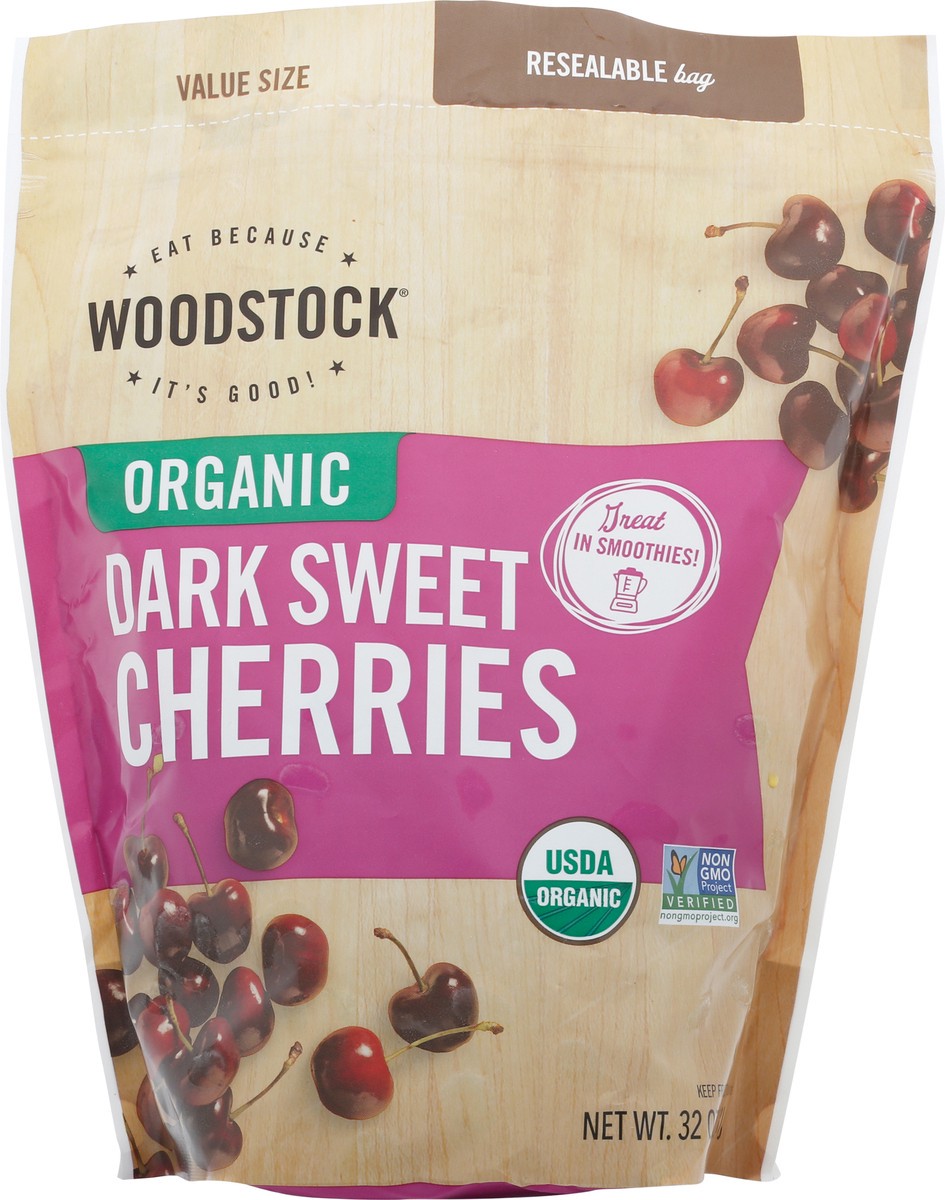 slide 1 of 14, Woodstock Value Size Organic Dark Sweet Cherries 32 oz, 32 oz