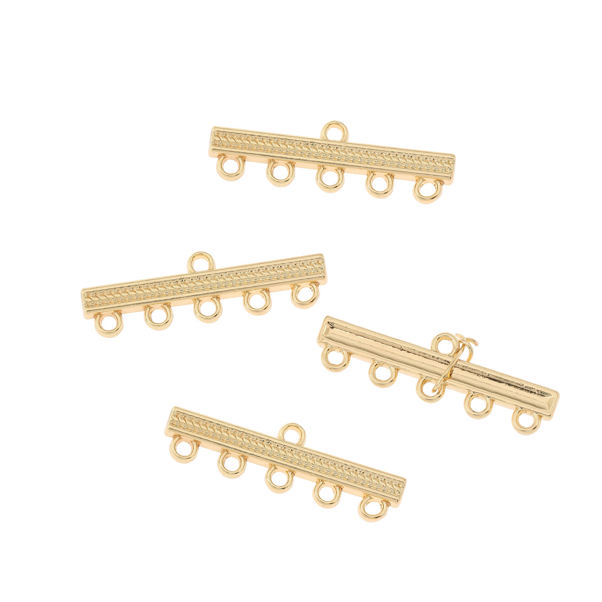 slide 3 of 3, Multi-Strand Connectors By Bead Landing, 29.5 mm