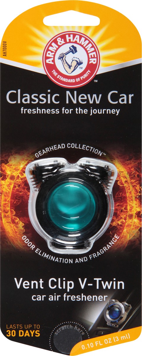 slide 9 of 11, ARM & HAMMER Vent Clip V-Twin Classic New Car Car Air Freshener 0.10 fl oz, 0.1 fl oz