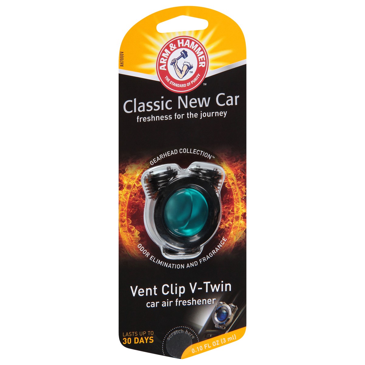 slide 10 of 11, ARM & HAMMER Vent Clip V-Twin Classic New Car Car Air Freshener 0.10 fl oz, 0.1 fl oz