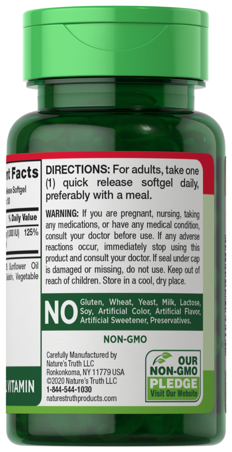 slide 4 of 4, Nature's Truth Natures Truth Softgels Vitamin D3 1000Iu, 130 ct