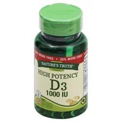 Nature's Truth Vitamin D3 1000 IU Softgels