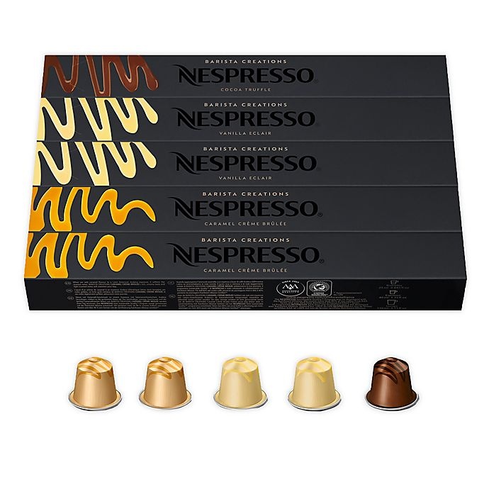 slide 1 of 6, Nespresso OriginalLine Barista Creations Variety Pack Capsules, 50 ct