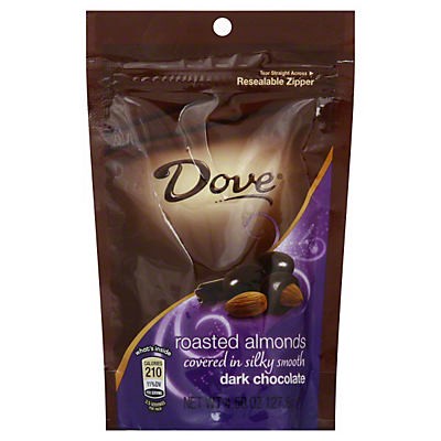 slide 1 of 1, Dove Roasted Almonds In Silky Smooth Dark Chocolate, 4.5 oz