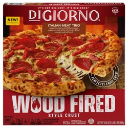 DiGiorno Italian Meat Trio Pizza, Wood Fired Style Crust, Frozen Meat Pizza