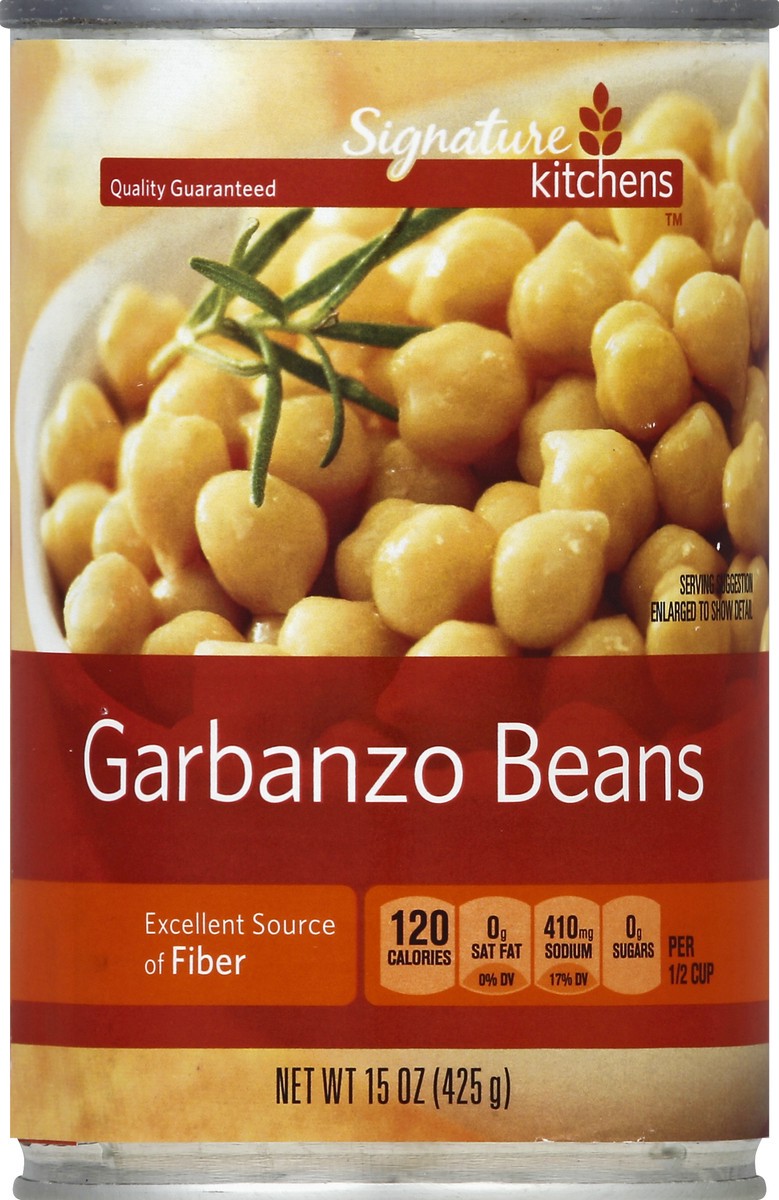 slide 1 of 4, Signature Garbanzo Beans 15 oz, 15 oz