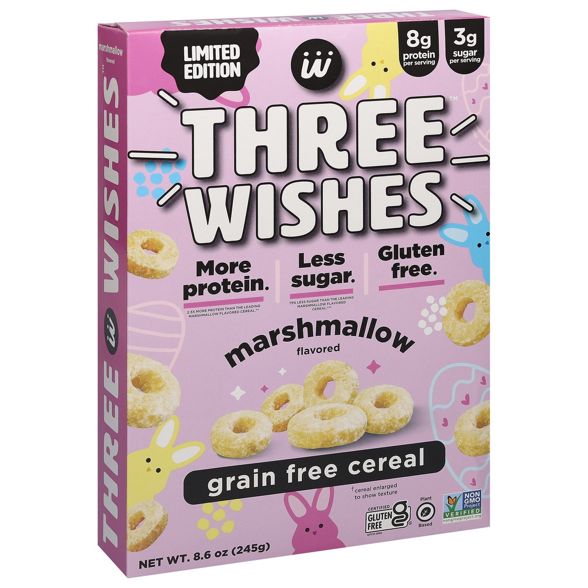 slide 6 of 9, Three Wishes Grain Free Marshmallow Cereal 8.6 oz, 8.6 oz