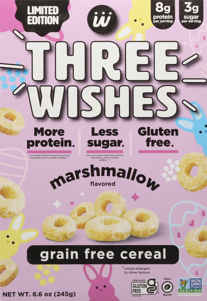 slide 5 of 9, Three Wishes Grain Free Marshmallow Cereal 8.6 oz, 8.6 oz
