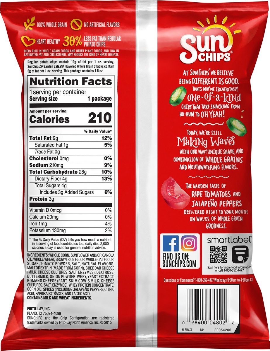 slide 5 of 5, SunChips Whole Grain Snacks, 1.5 oz