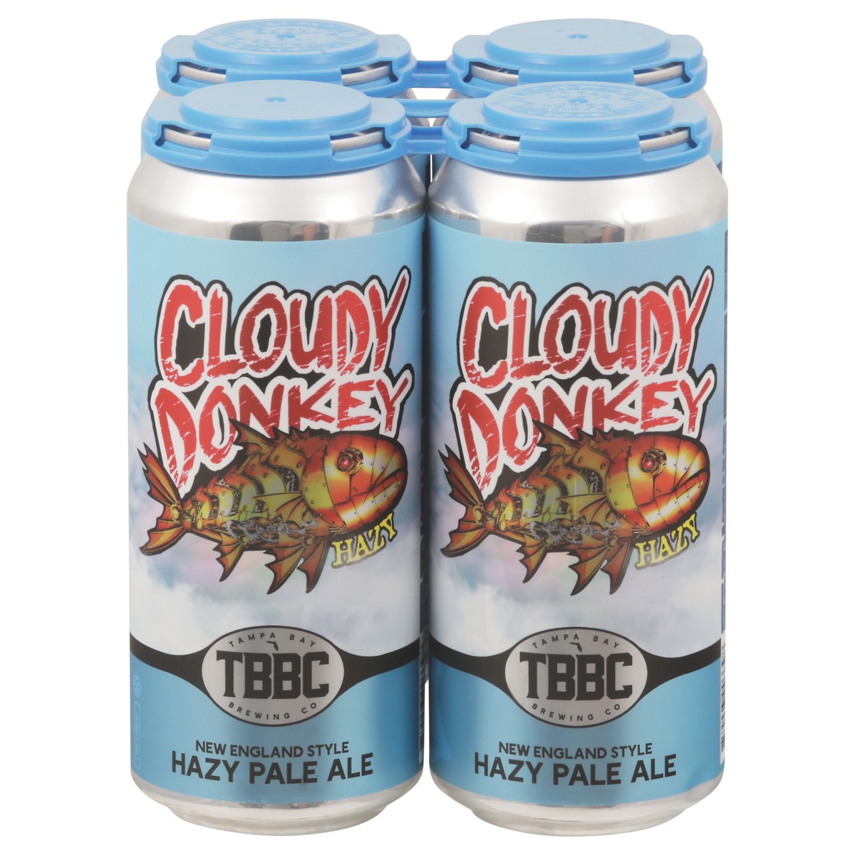 slide 9 of 12, Tampa Bay Brewing Co Hazy Pale Ale New England Style Cloudy Donkey Beer 4 - 12 fl oz Cans, 4 ct