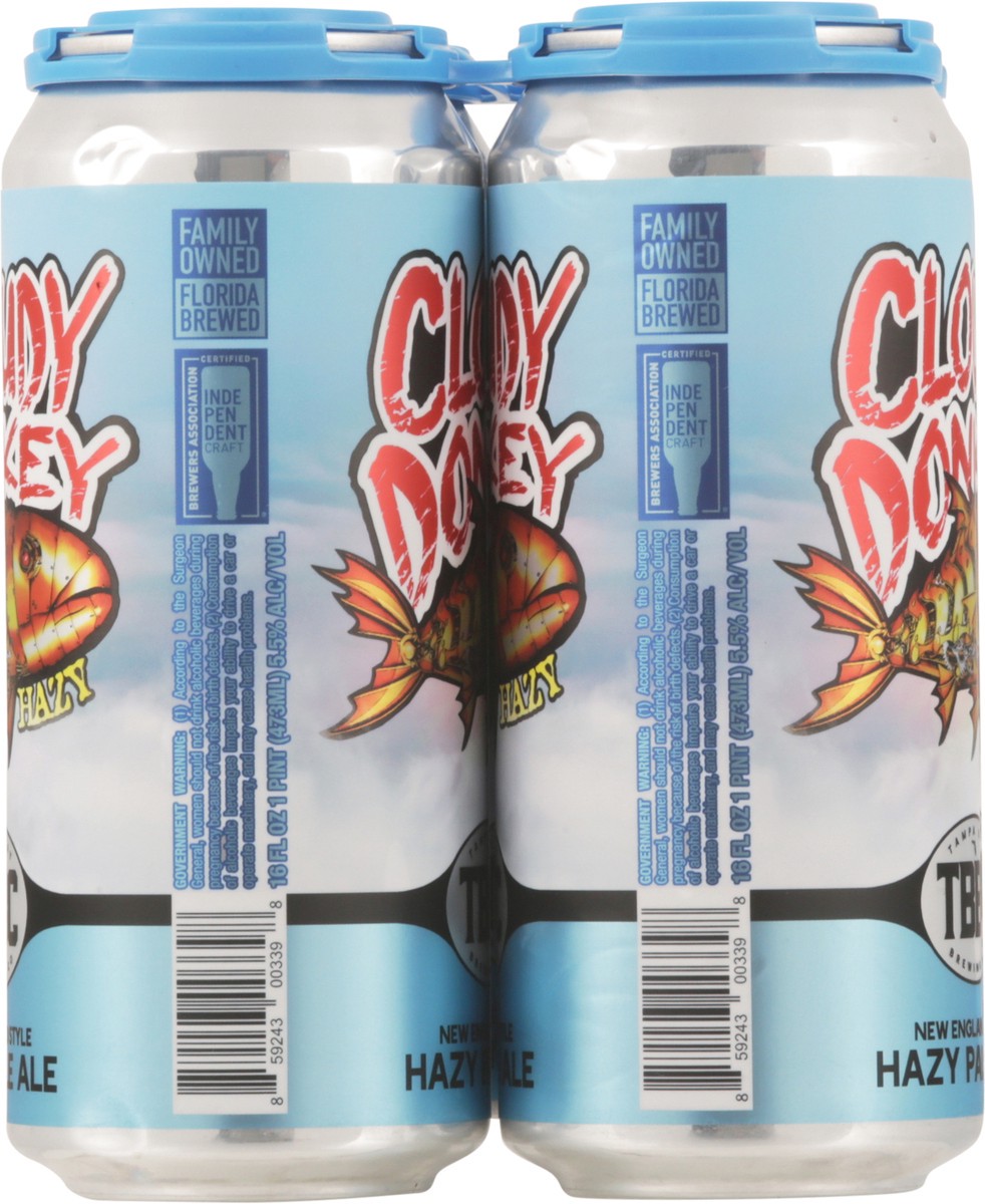 slide 3 of 12, Tampa Bay Brewing Co Hazy Pale Ale New England Style Cloudy Donkey Beer 4 - 12 fl oz Cans, 4 ct