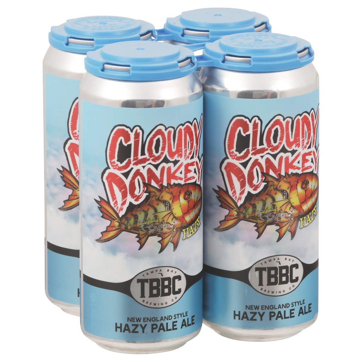 slide 6 of 12, Tampa Bay Brewing Co Hazy Pale Ale New England Style Cloudy Donkey Beer 4 - 12 fl oz Cans, 4 ct