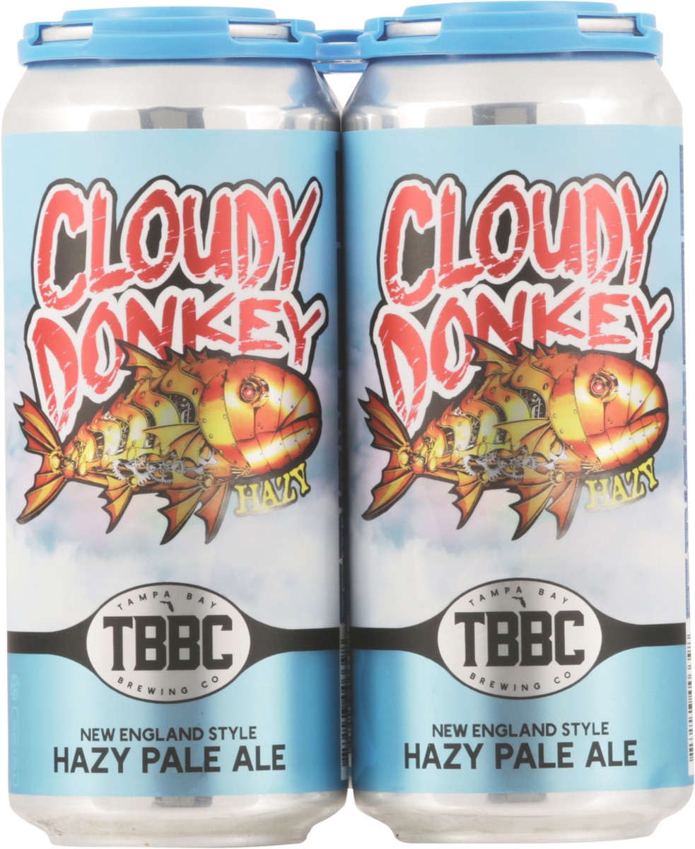 slide 5 of 12, Tampa Bay Brewing Co Hazy Pale Ale New England Style Cloudy Donkey Beer 4 - 12 fl oz Cans, 4 ct