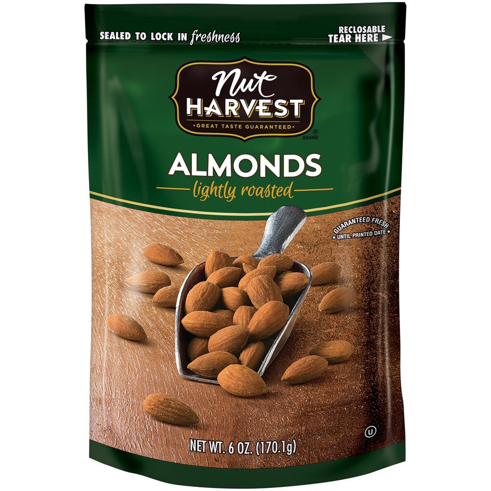 slide 1 of 3, Nut Harvest Lightly Roasted Almonds, 6 oz