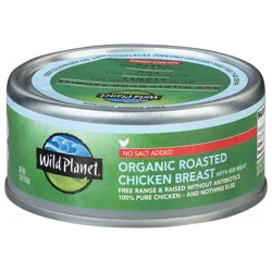 Wild Planet No Salt Added Organic Roasted Chicken Breast with Rib Meat 5 oz