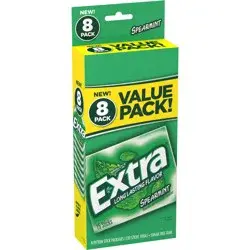 EXTRA Spearmint Sugar Free Chewing Gum Bulk, 15 ct (8 Pack)