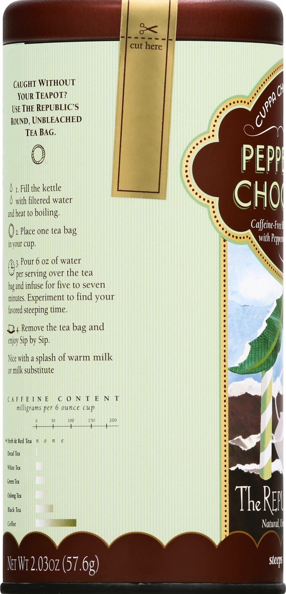 slide 9 of 9, The Republic of Tea Bags Peppermint Chocolate Tea - 36 ct, 36 ct