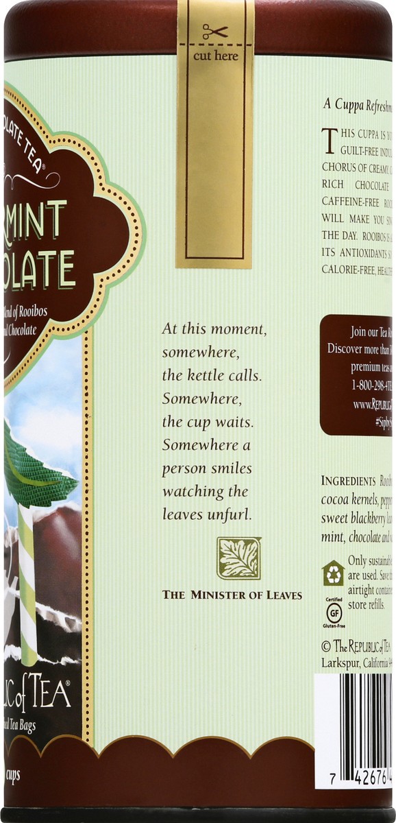 slide 5 of 9, The Republic of Tea Bags Peppermint Chocolate Tea - 36 ct, 36 ct