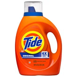 Tide Liquid Laundry Detergent, Original Scent, 64 Loads, 80 fl oz, Boosted Clean even in cold water, laundry soap, concentrated liquid detergent