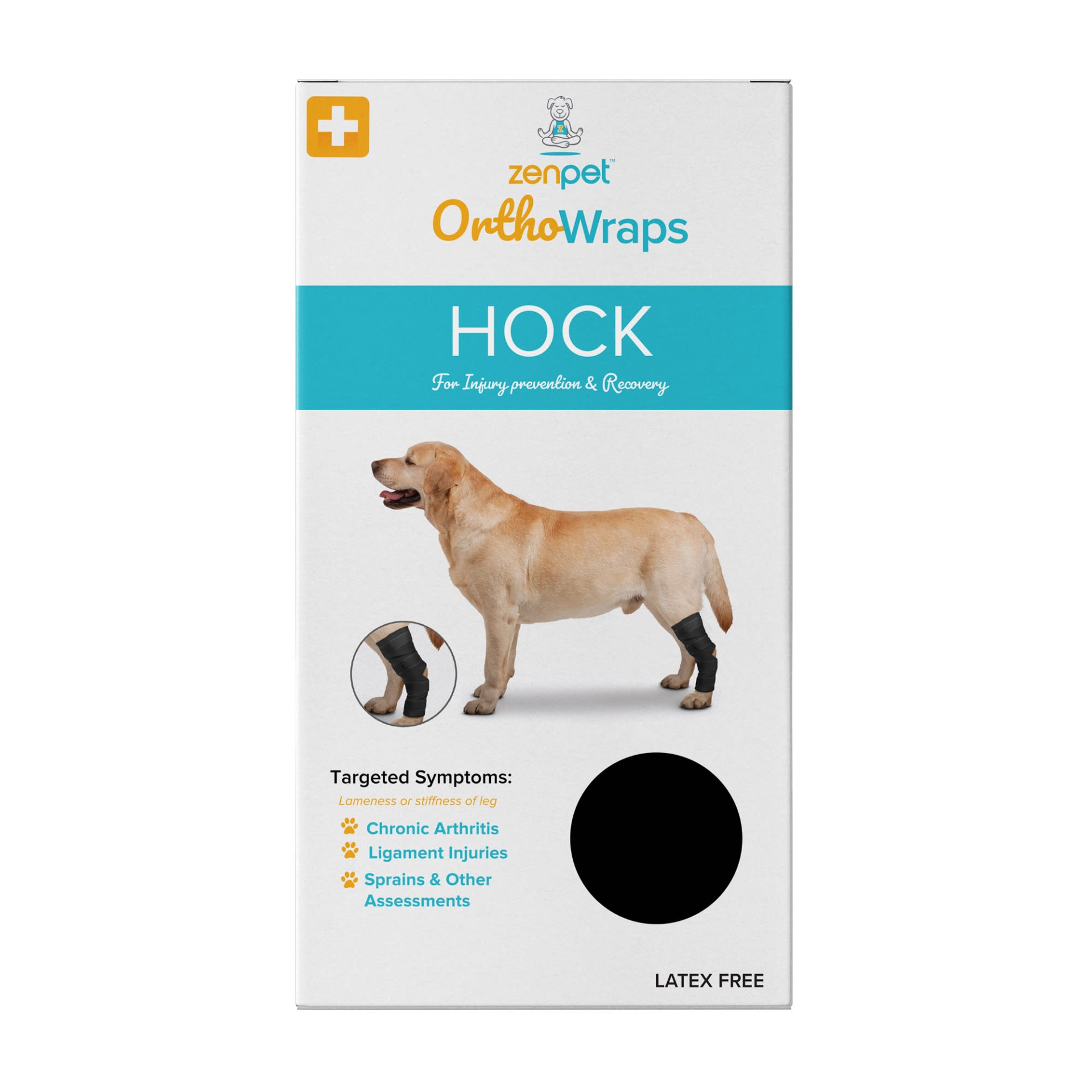 slide 1 of 1, ZenPet OrthoWrap Hock Latex-Free Supplement for Dogs, SM