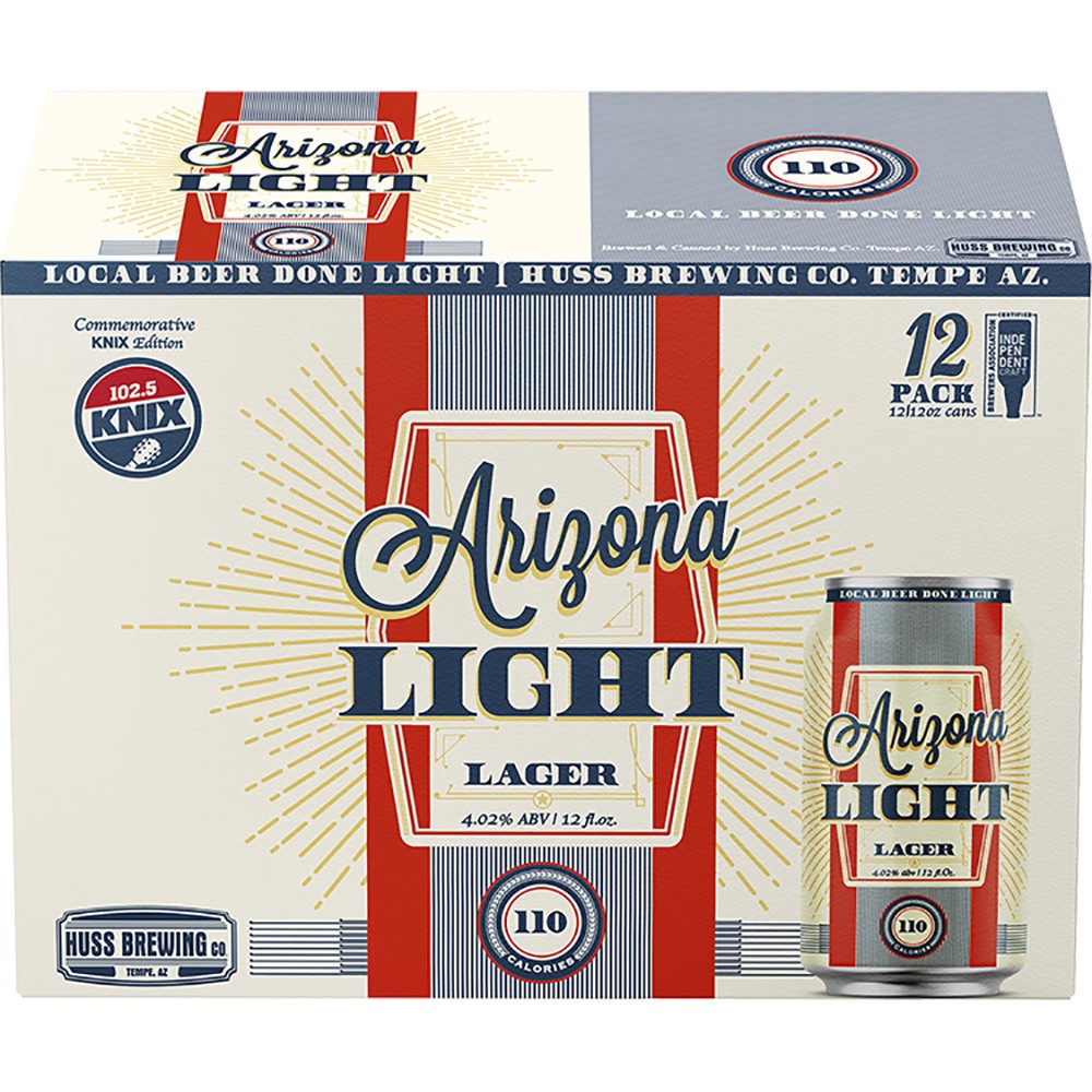 slide 1 of 2, Huss Brewing Arizona Light Lager, 12 ct; 12 oz