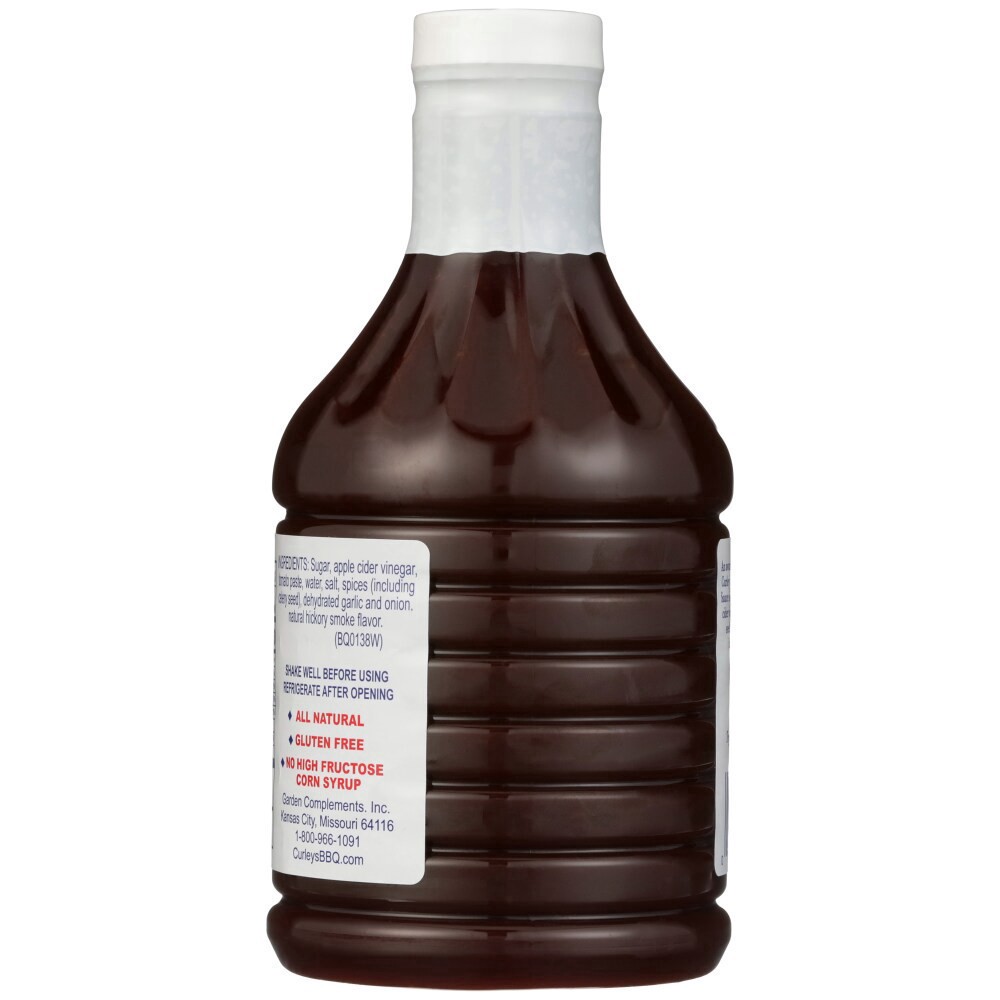 slide 3 of 5, Curley's Famous Hickory Barbecue Sauce, 38 oz