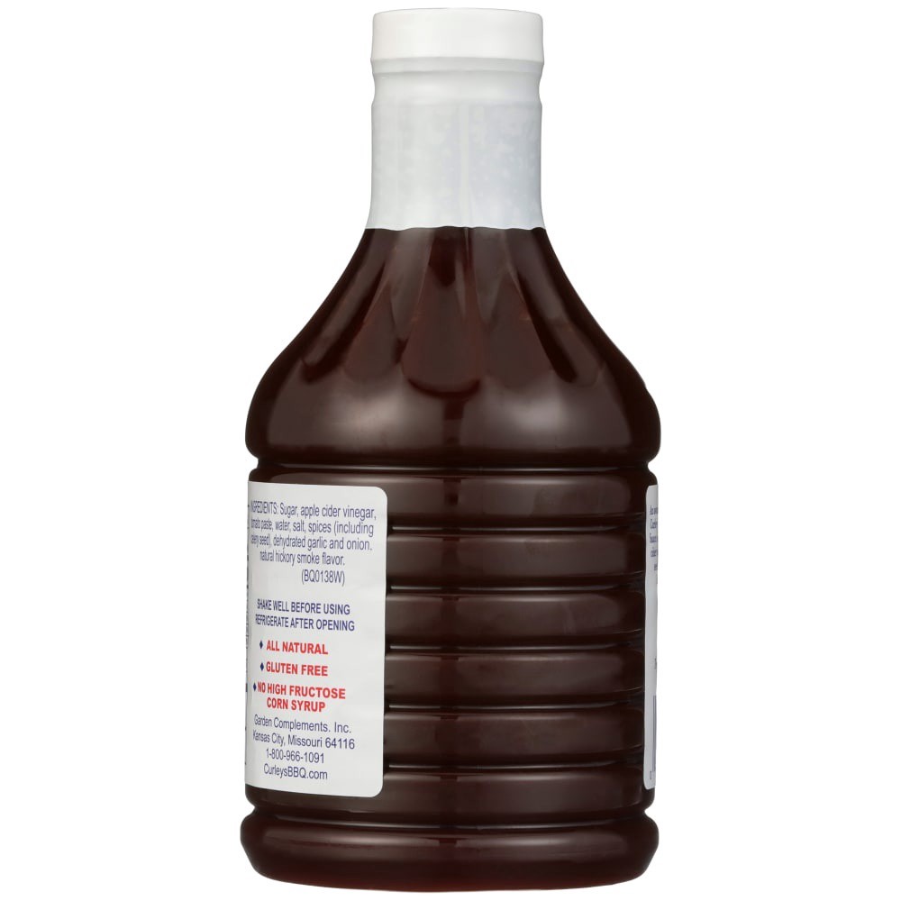 slide 4 of 5, Curley's Famous Hickory Barbecue Sauce, 38 oz