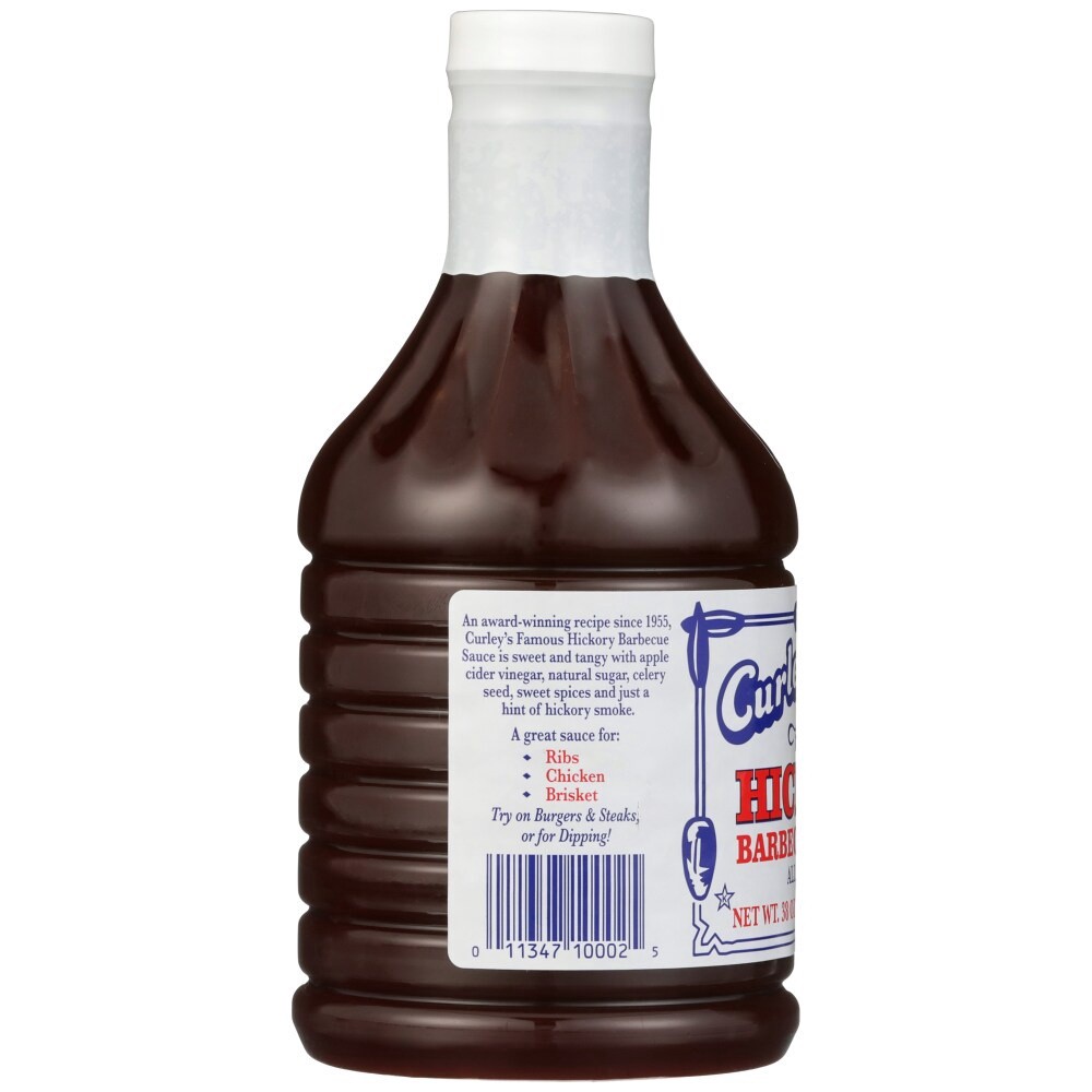 slide 5 of 5, Curley's Famous Hickory Barbecue Sauce, 38 oz