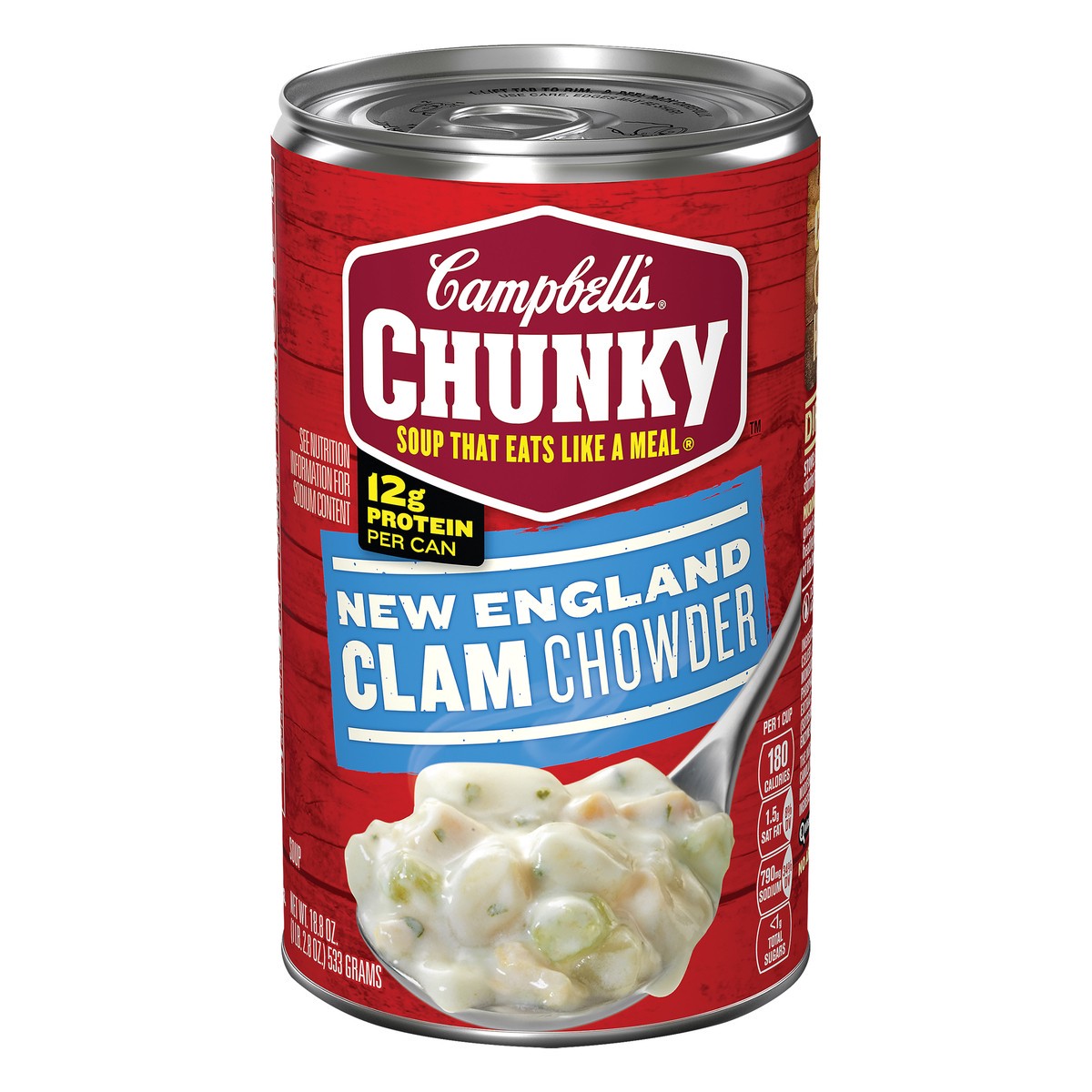 slide 1 of 104, Campbell's Chunky New England Clam Chowder Soup, 18.8 oz
