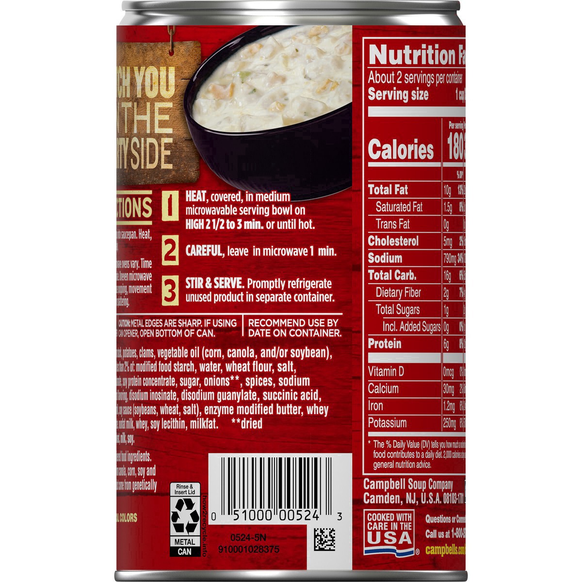 slide 91 of 104, Campbell's Chunky New England Clam Chowder Soup, 18.8 oz