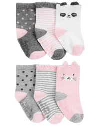 Carter's 6-Pack Critter Socks Multi 3-12m