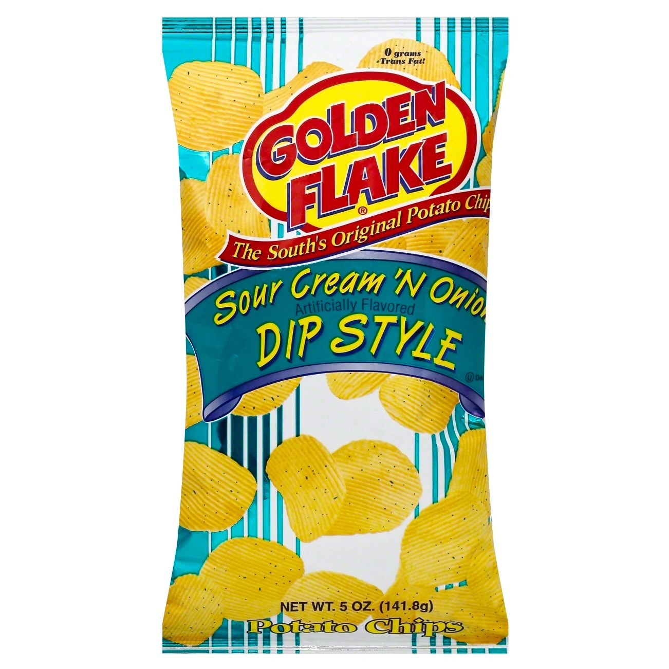 slide 1 of 5, Golden Flake Sour Cream & Onion Dip Chips, 5 oz