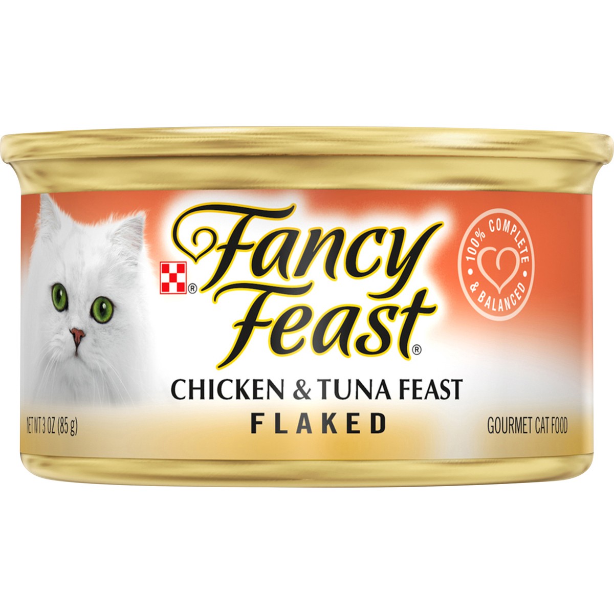 slide 4 of 5, Fancy Feast Flaked Chicken & Tuna Feast Cat Food, 3 oz