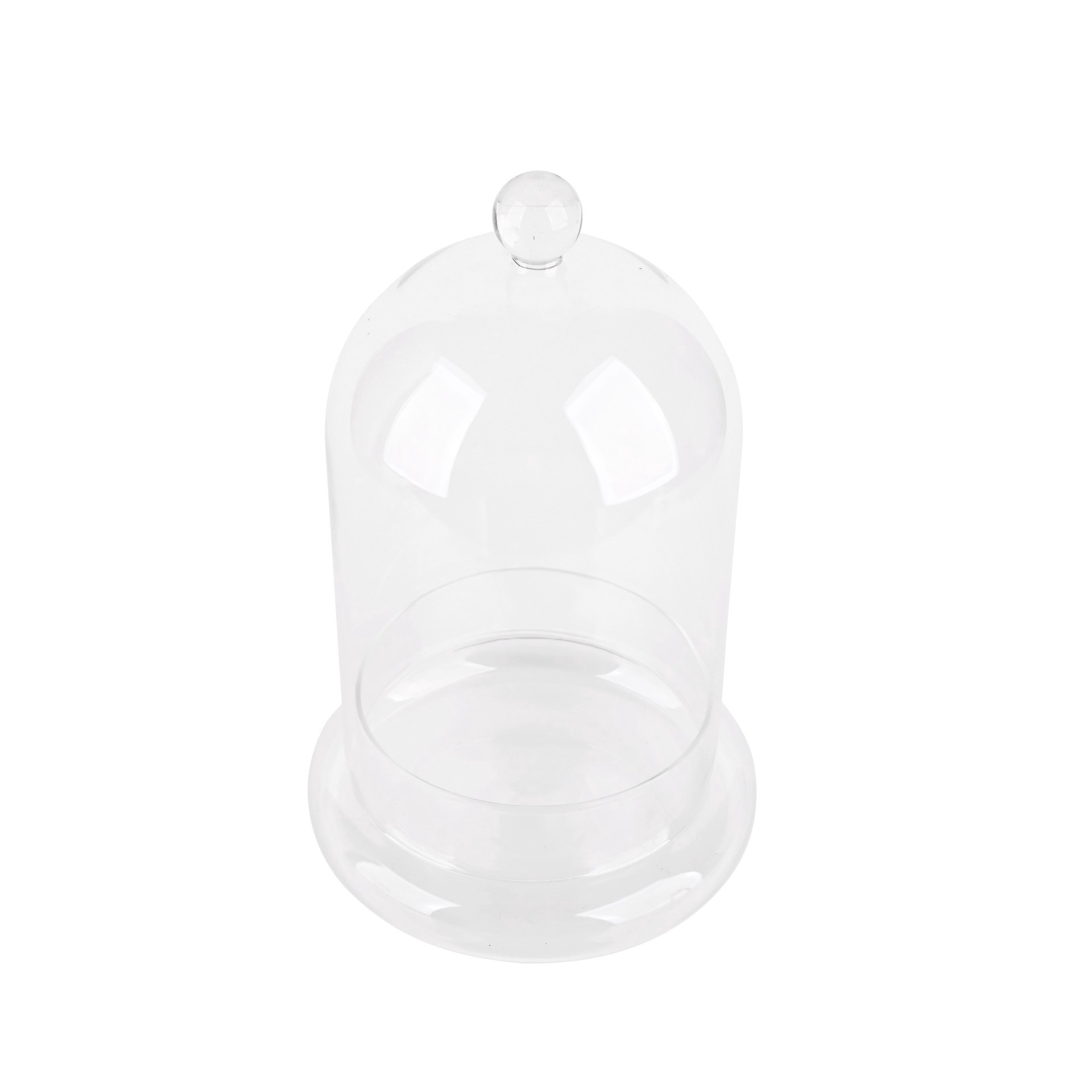 slide 2 of 3, 8.75" Clear Glass Cloche With Base By Ashland, 8.75 in