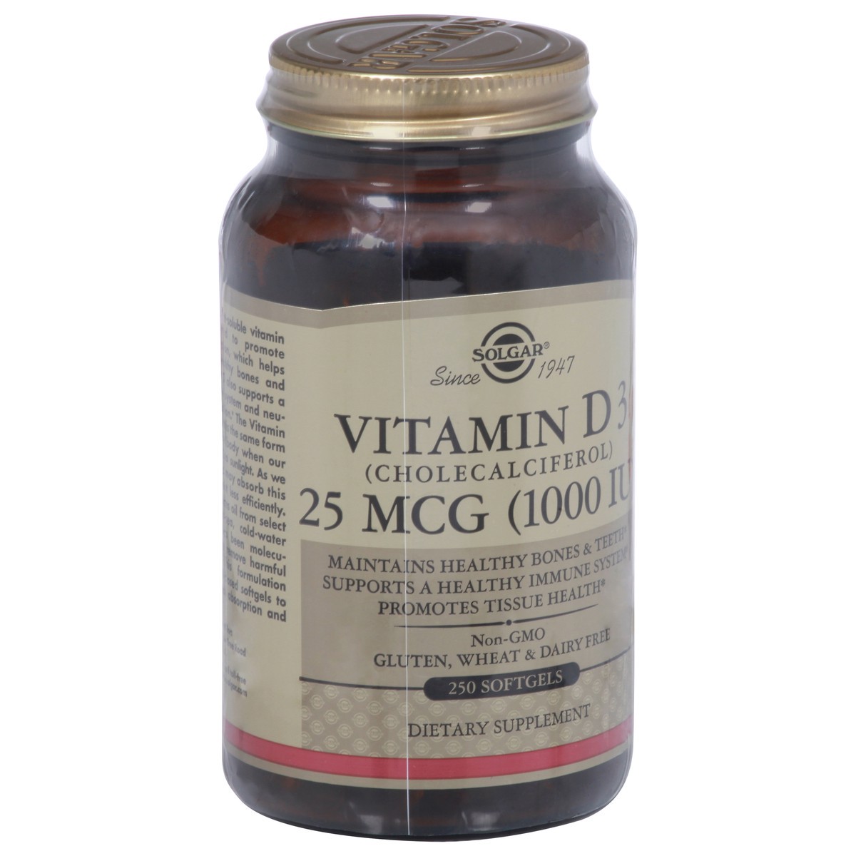 slide 8 of 9, Solgar 25 mcg Vitamin D3 250 Softgels, 250 ct