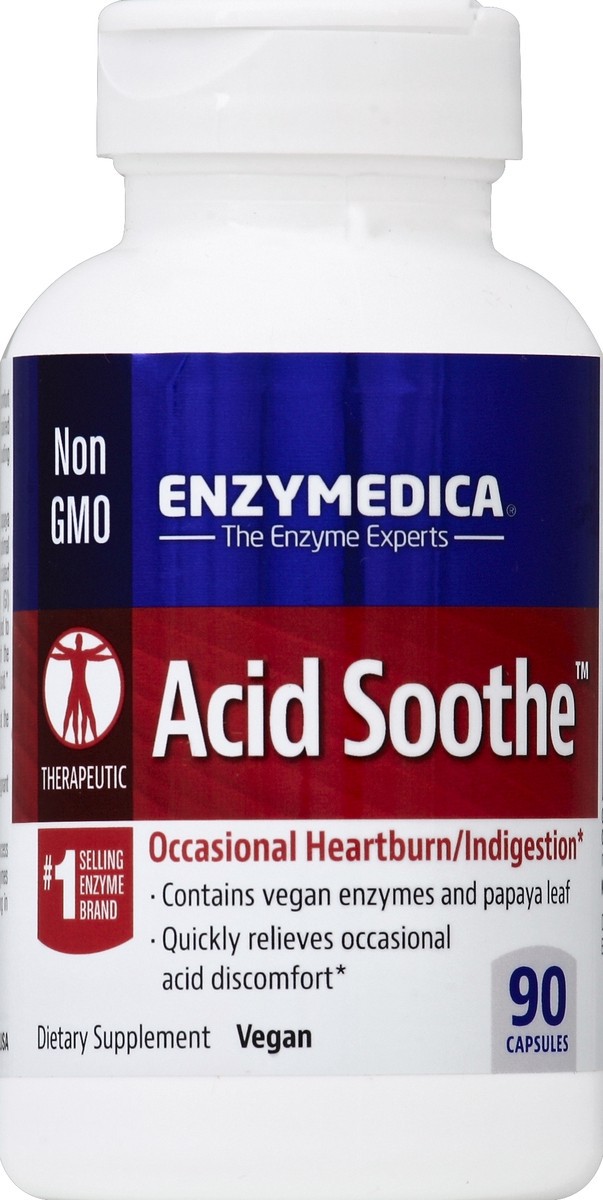 slide 1 of 2, Enzymedica Acid Soothe Capsules, 90 ct