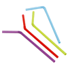 slide 5 of 9, Kolorae Jumbo Flex Straws, Assorted Colors, 100 ct