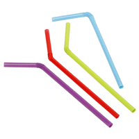 slide 8 of 9, Kolorae Jumbo Flex Straws, Assorted Colors, 100 ct