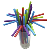 slide 2 of 9, Kolorae Jumbo Flex Straws, Assorted Colors, 100 ct