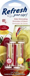 Refresh Your Car!! Fresh Strawberry / Cool Lemonade Scent Air Freshener Vent Sticks, 4 Pack