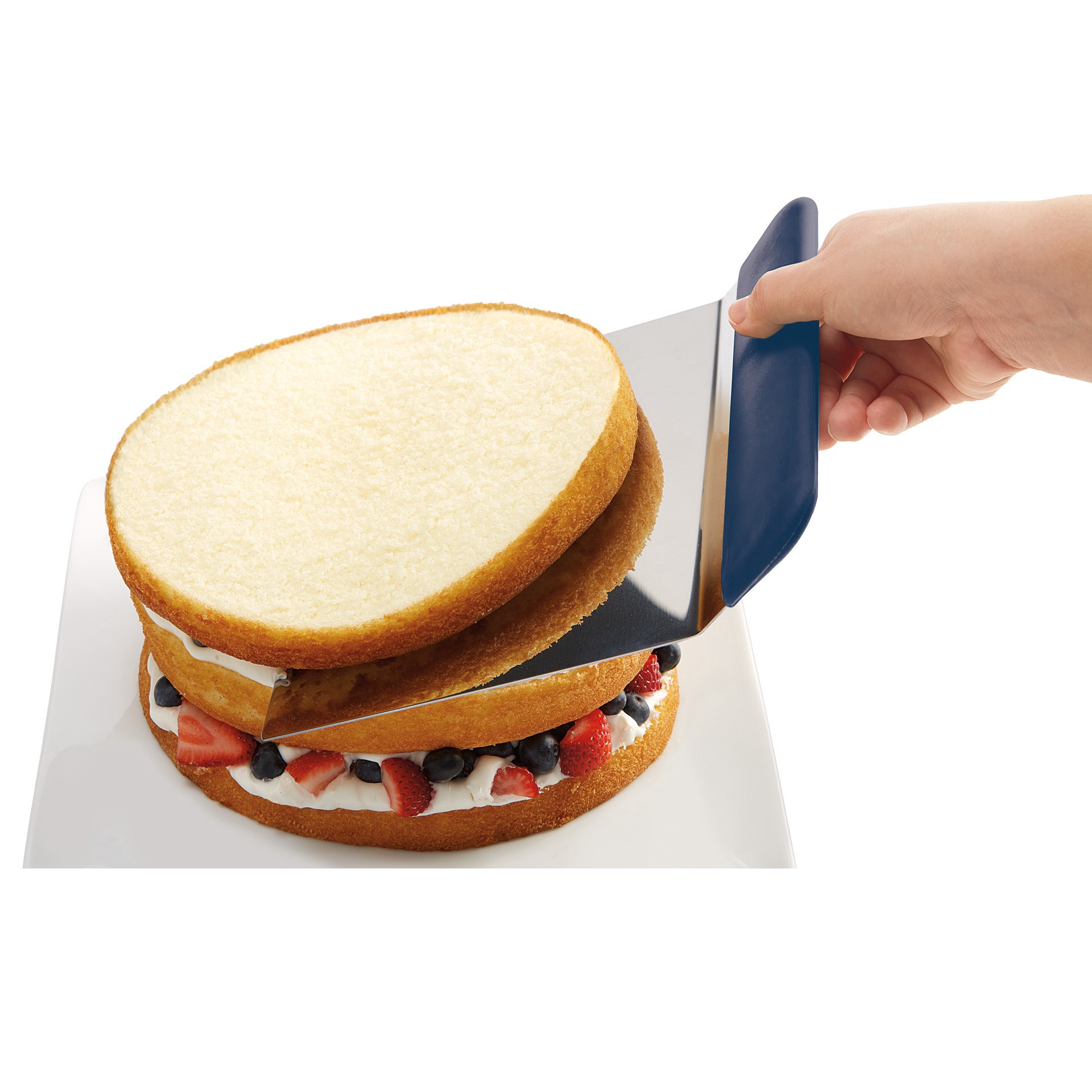slide 2 of 4, 8" Blue Cake Lifter By Makery, 8 in