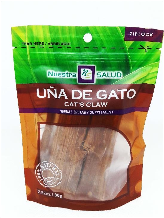 slide 1 of 1, Nuestra Salud N/Sld Cats Claw Brk, 2.82 oz
