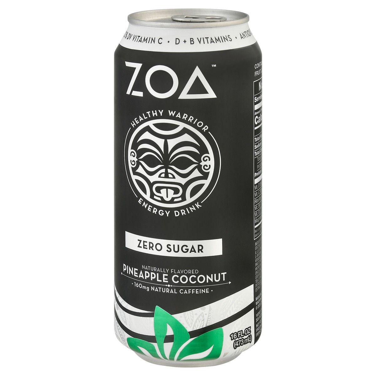 slide 3 of 9, ZOA Pineapple Coconut Zero, 16 oz